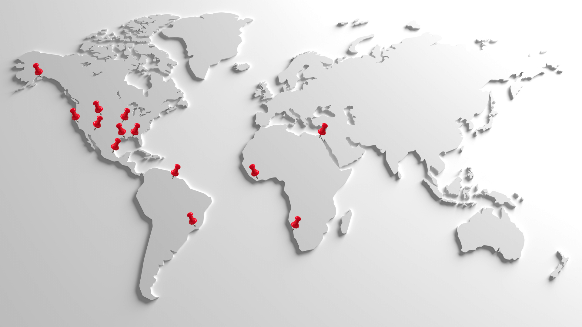 A map with pinned locations representing Superior Performance Locations (1)