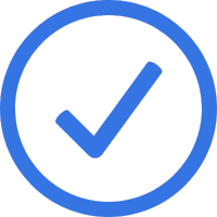 Blue checkmark icon for DNV approved