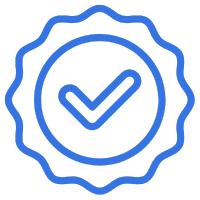 checkmark badge icon to represent quality